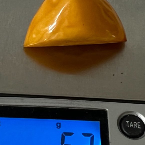 VintageBaltic Amber Butterscotch White Brooch USSR Soviet 1967 NWT - Picture 3 of 9